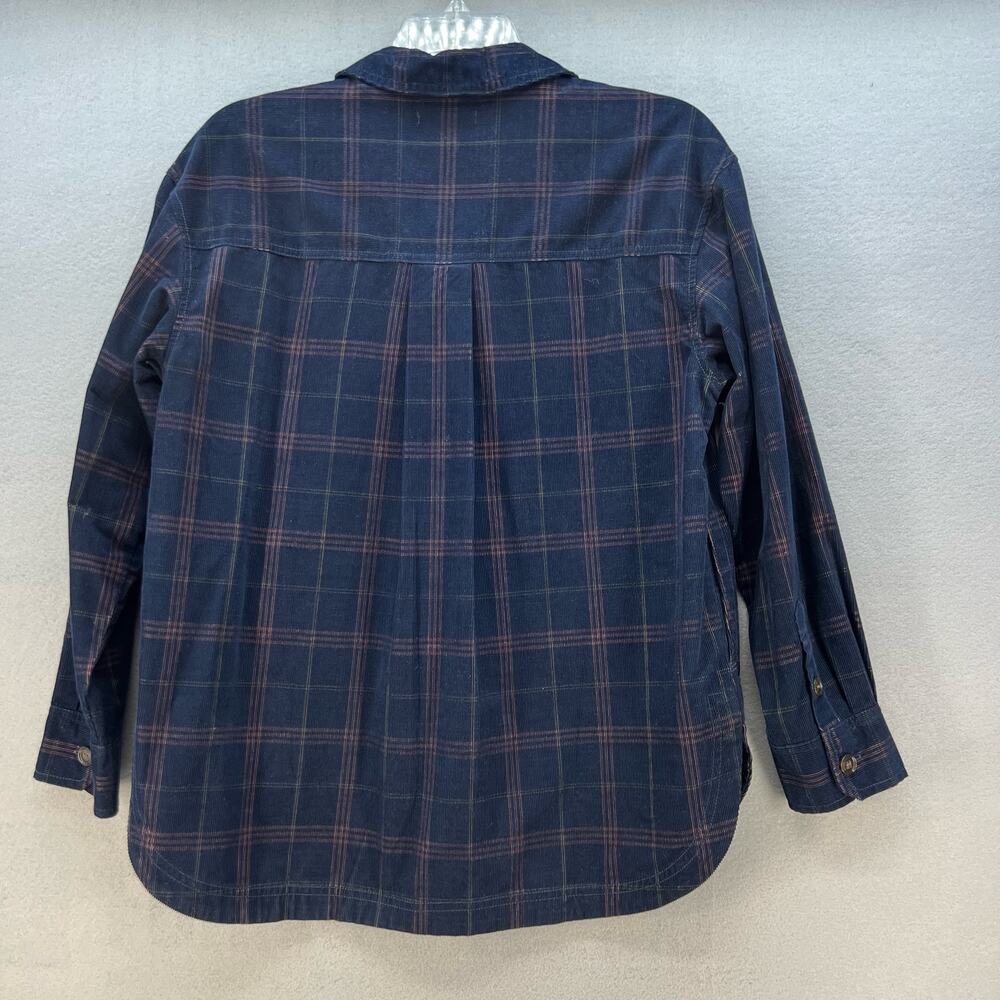 Madewell Button Up Shirt Women's Size M Blue Plaid Corduroy Kentwood Preppy - Picture 6 of 13